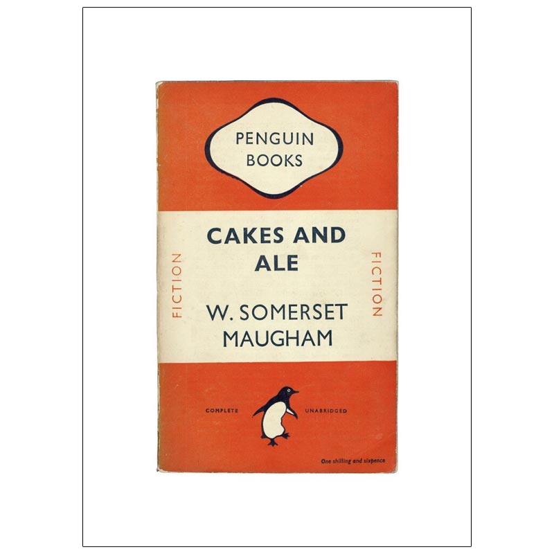 Cakes and Ale - Penguin midcentury cover poster