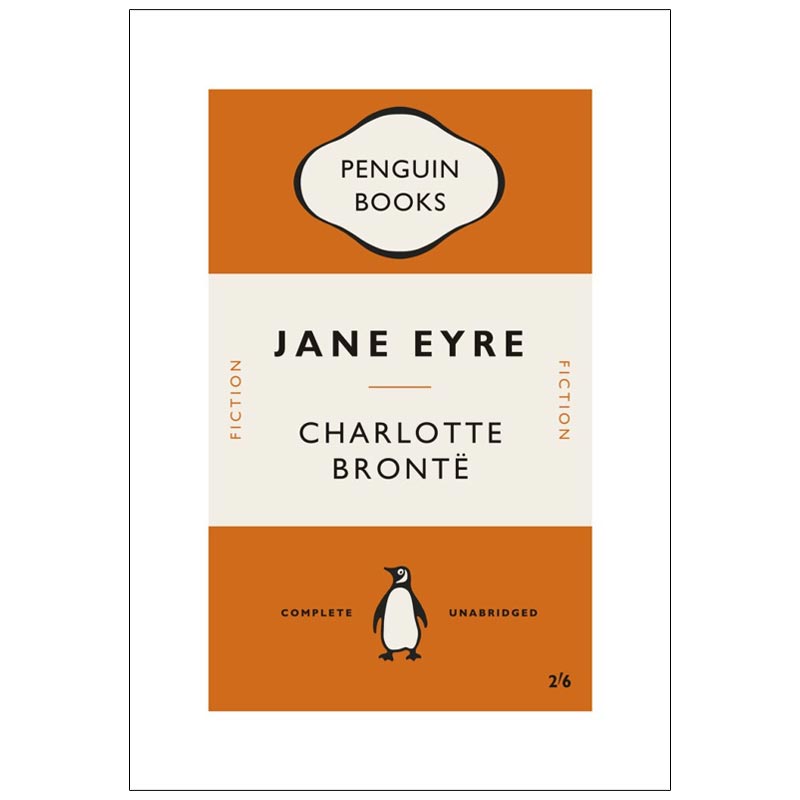 Jane Eyre - Penguin midcentury cover poster