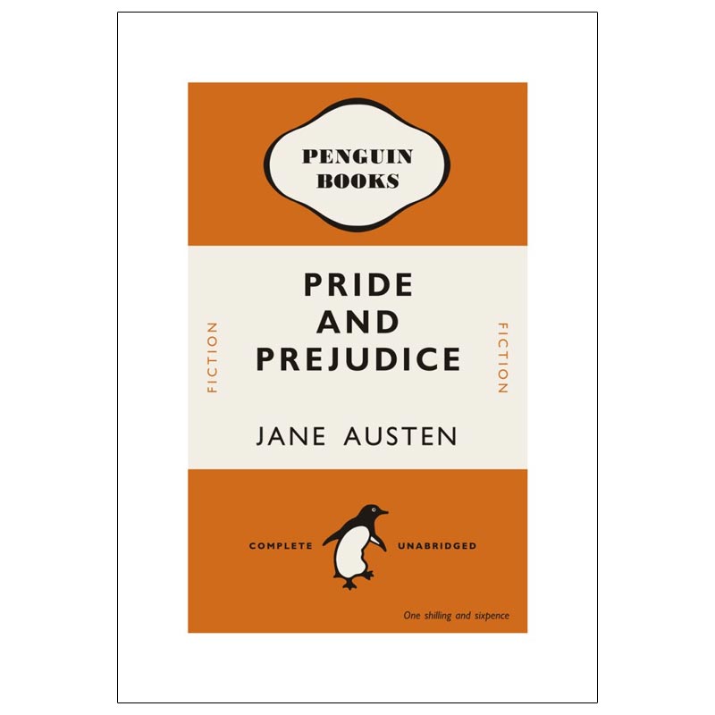 Pride and Prejudice - Penguin midcentury cover poster