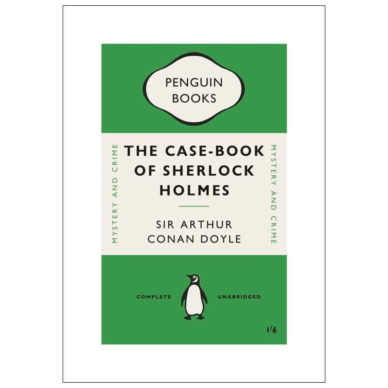 The Case-Book of Sherlock Holmes - Penguin midcentury cover poster