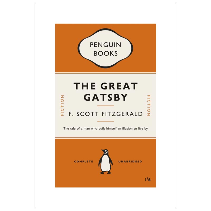 The Great Gatsby - Penguin midcentury cover poster