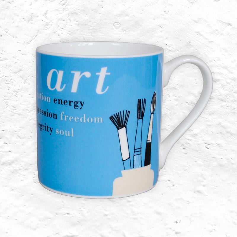 Gallery Mug - Art Turquoise - Bone China decorated in Stoke-on-Trent by Repeat Repeat