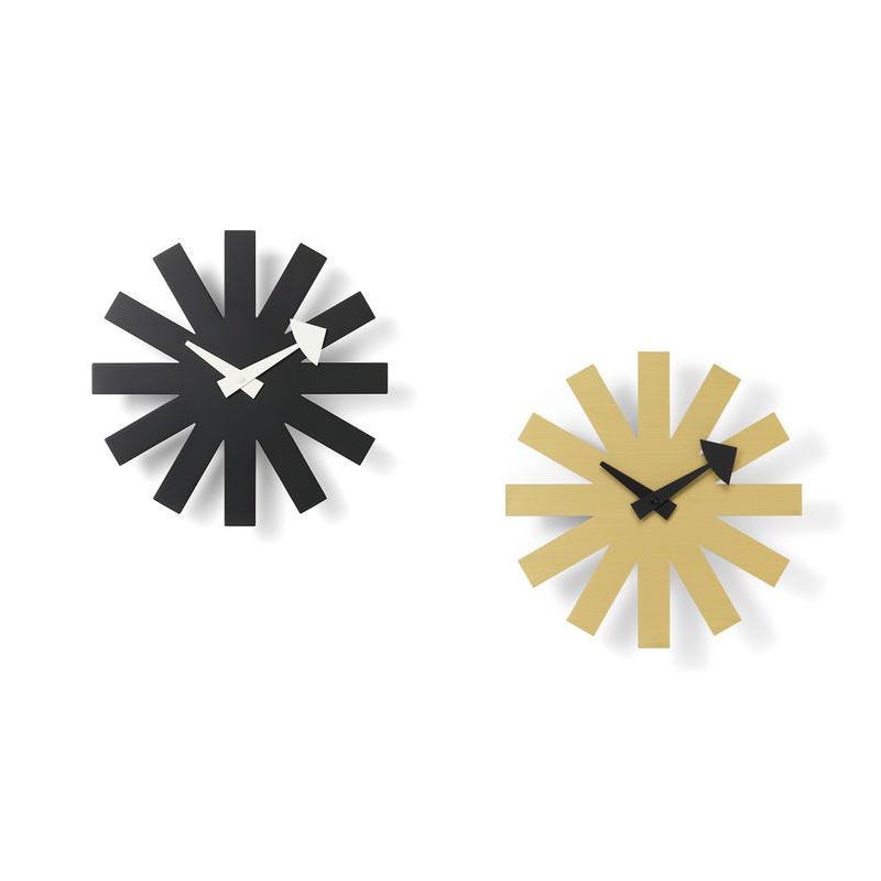 Asterisk Wall Clock - Brass - des. George Nelson, 1949 - 1960 (made by Vitra)