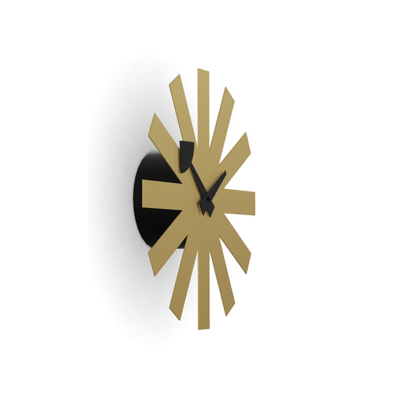 Asterisk Wall Clock - Brass - des. George Nelson, 1949 - 1960 (made by Vitra)