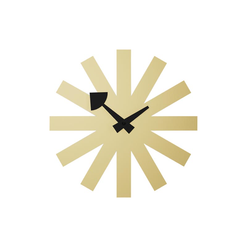 Asterisk Wall Clock - Brass - des. George Nelson, 1949 - 1960 (made by Vitra)