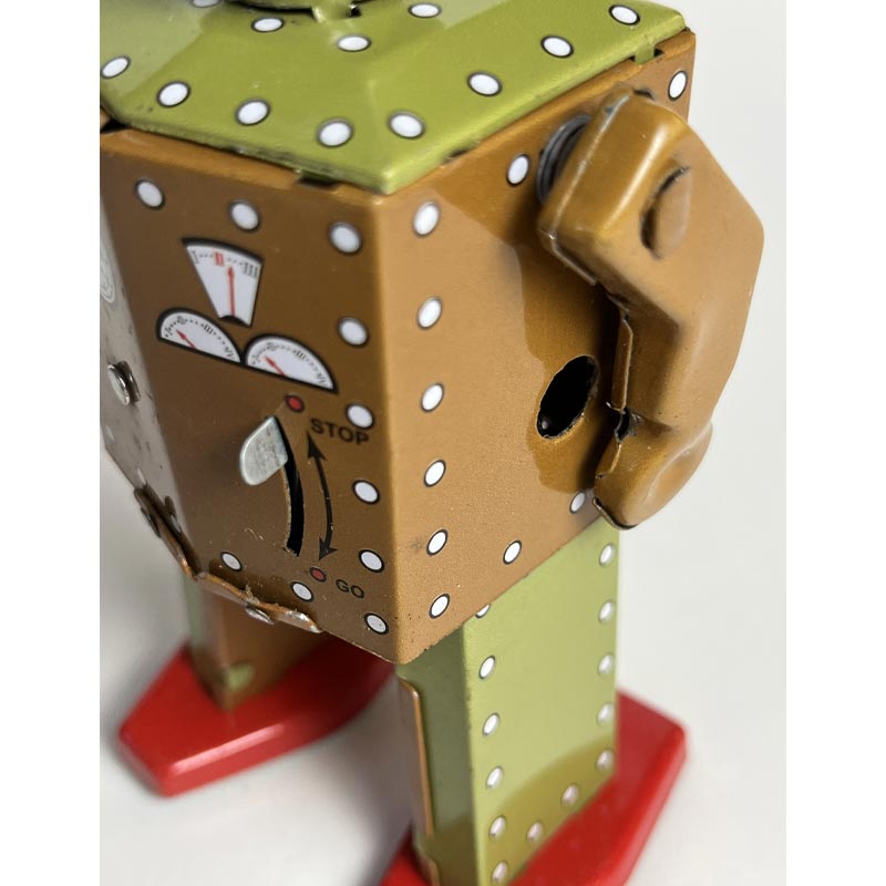 Atomic Man Robot, Green / Brown, 13cm High