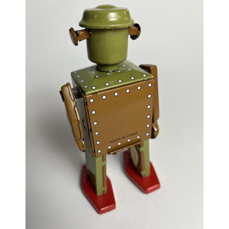 Atomic Man Robot, Green / Brown, 13cm High