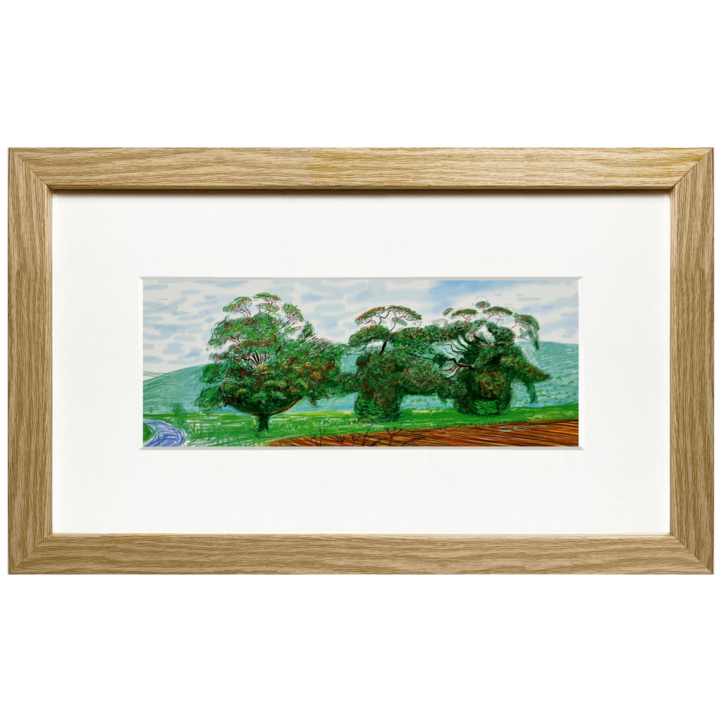 Autumn Trees Near Thixendale (Mini-Frame) by David Hockney