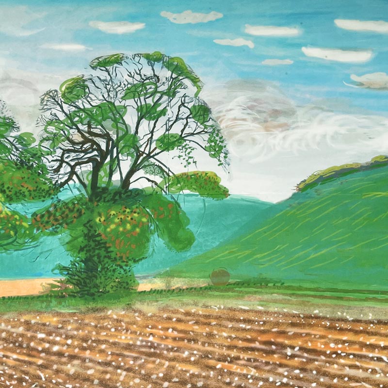 Autumn Trees Near Thixendale by David Hockney