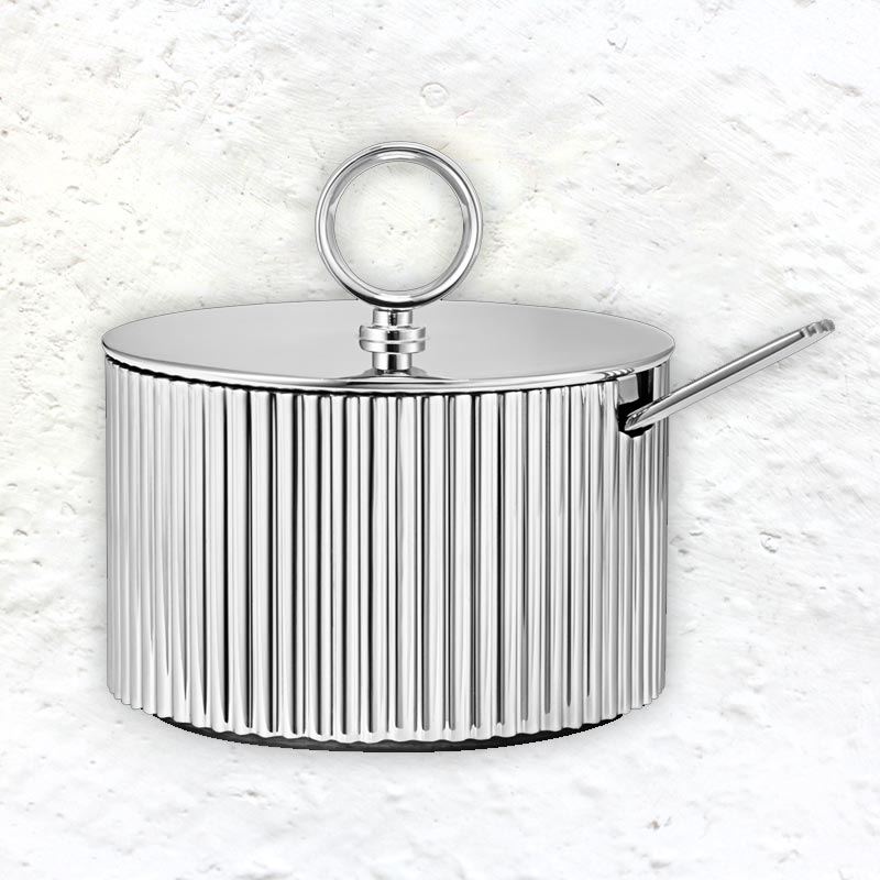 Bernadotte sugar bowl & spoon by Georg Jensen