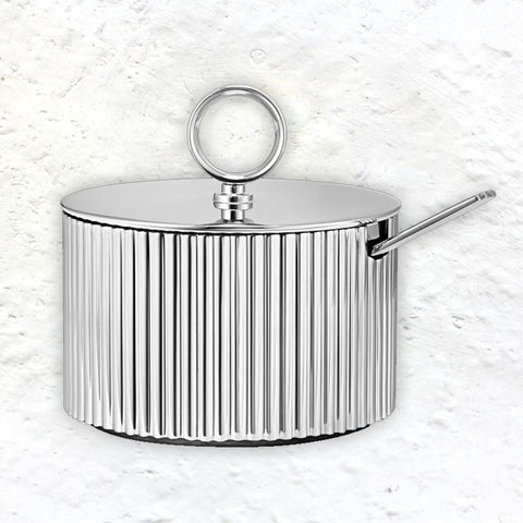 Bernadotte sugar bowl & spoon by Georg Jensen