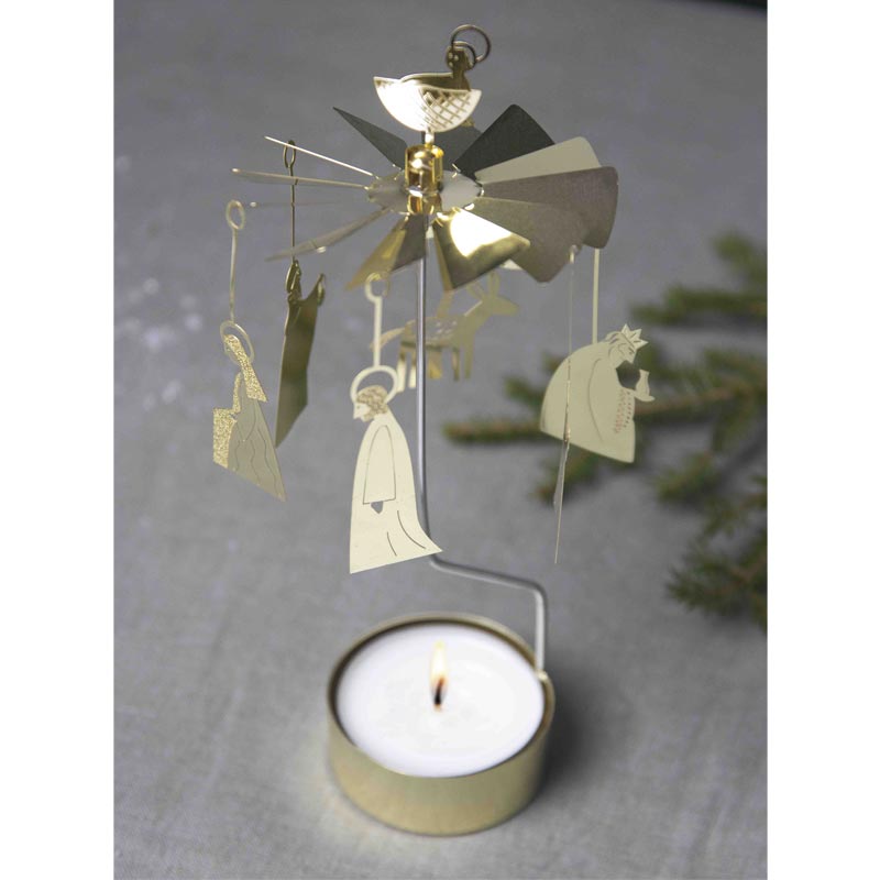 Angel Chime Baby Jesus & Friends Advent Tealight Holder