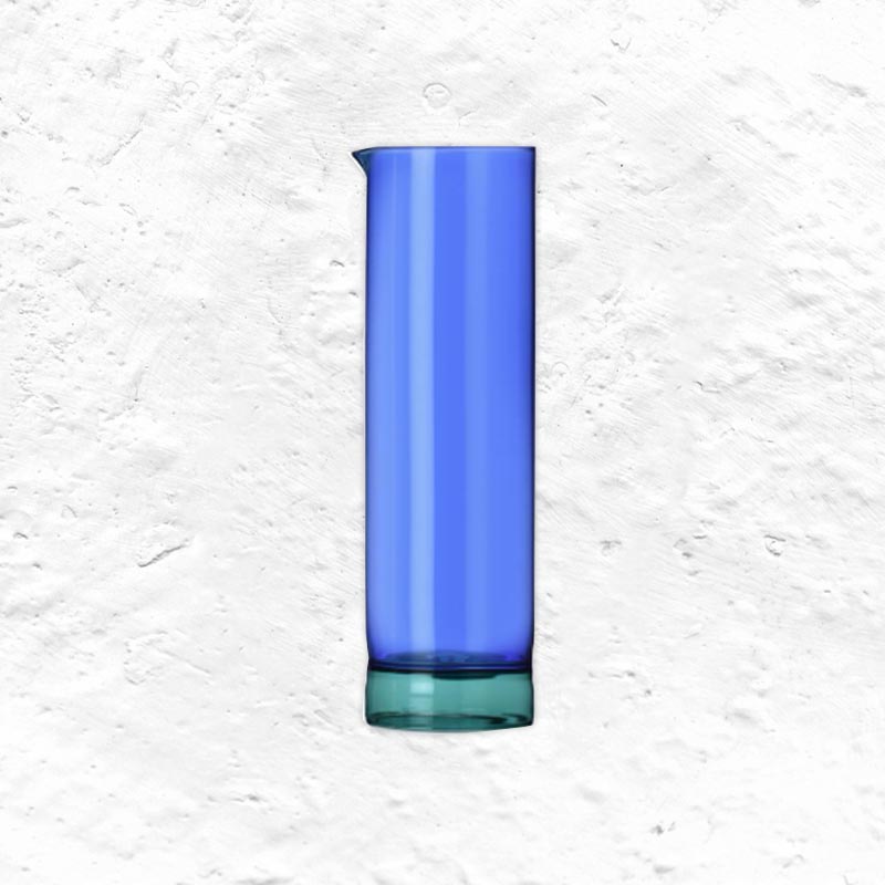 Bamboo Groove Jug  - Teal / Light Blue - des. Anna Perugini for Ichendorf Milano
