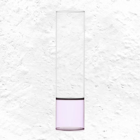 Bamboo Groove Vase - Clear / Pink - des. Anna Perugini for Ichendorf Milano
