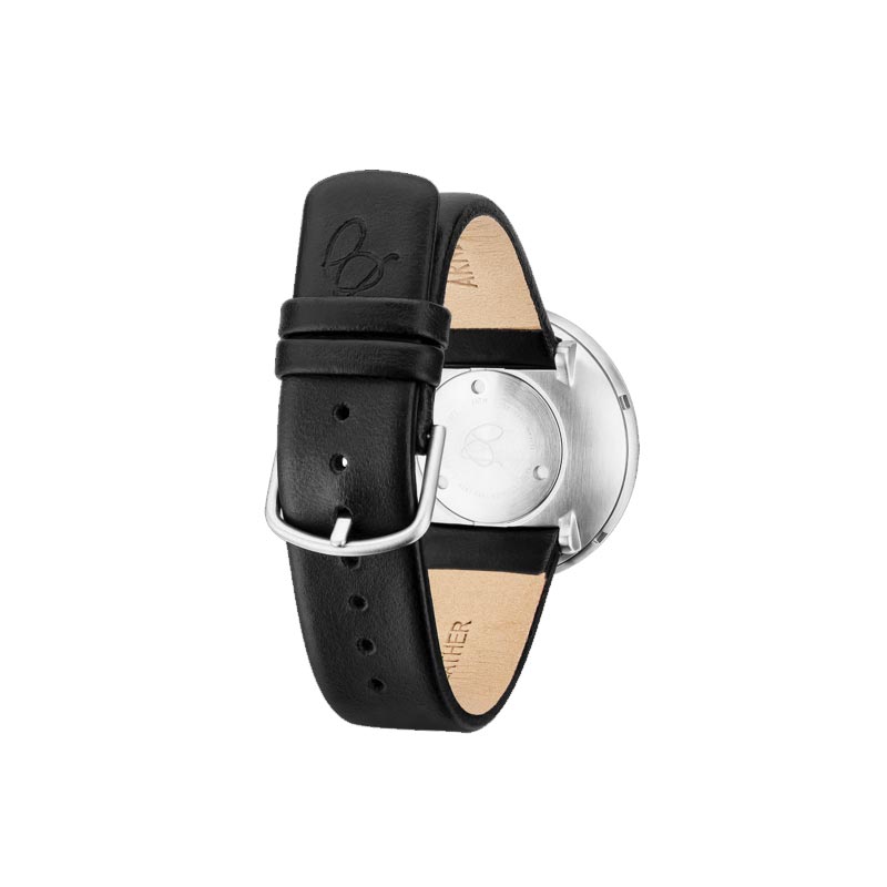 Bankers watch des. Arne Jacobsen - 40mm - grey dial / black strap