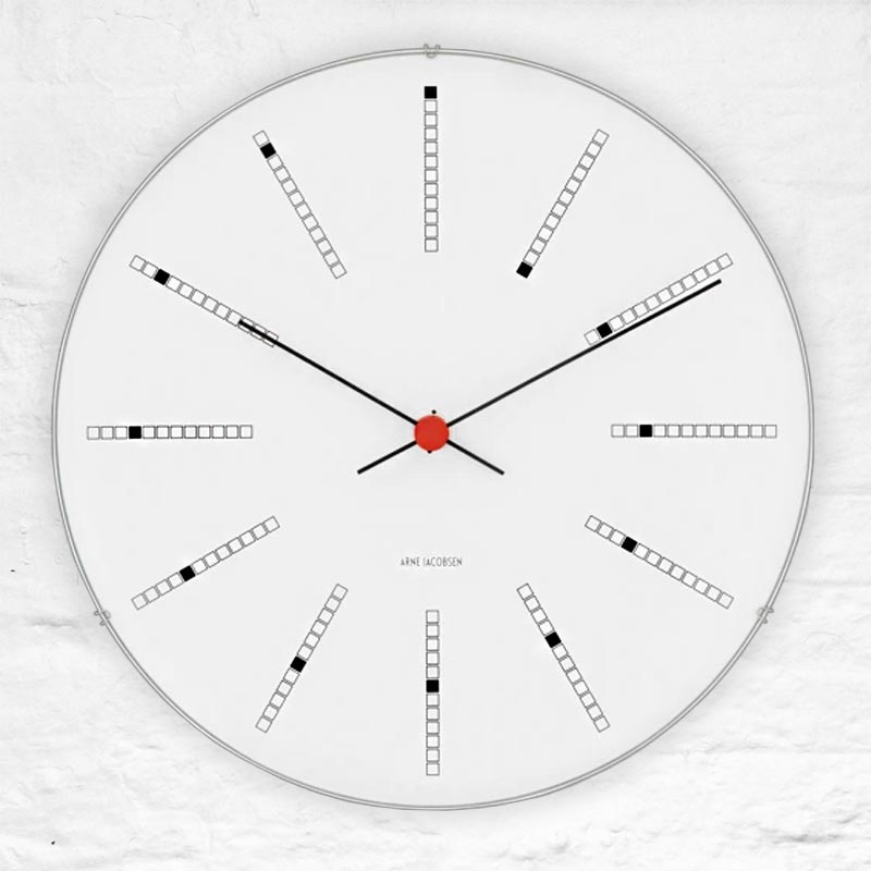 Bankers wall clock des. Arne Jacobsen - 29cm diameter