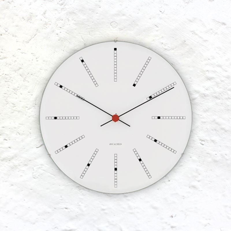 Bankers wall clock des. Arne Jacobsen - 29cm diameter