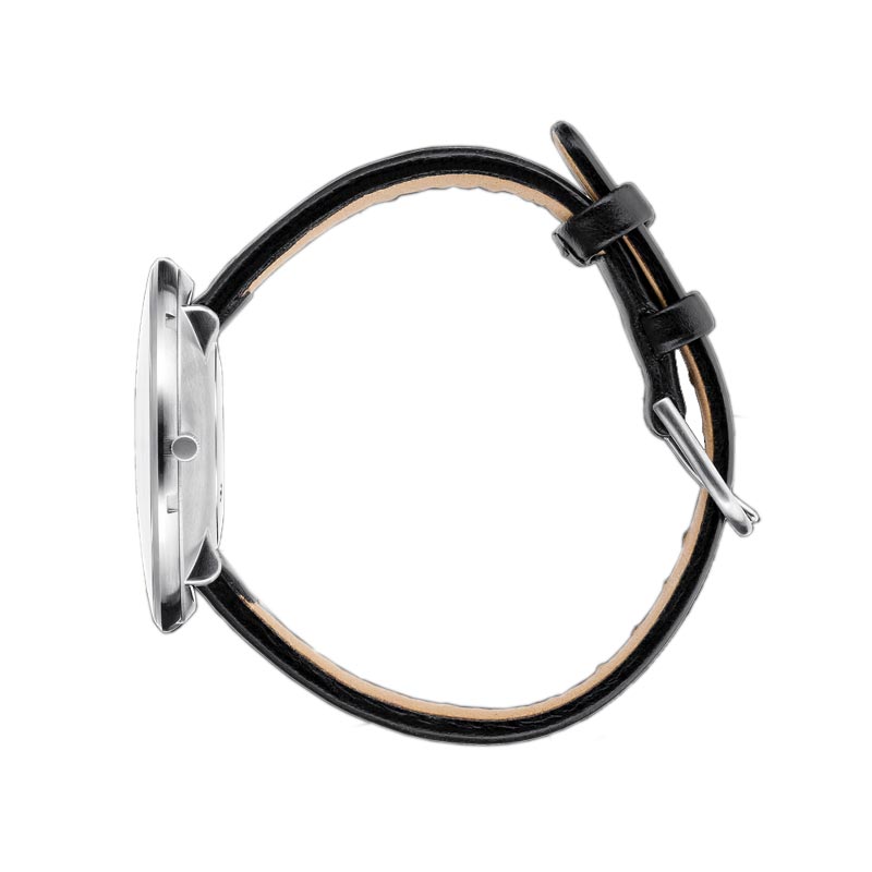 Bankers watch des. Arne Jacobsen - 40mm diameter, white dial, black strap