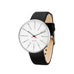 Bankers watch des. Arne Jacobsen - 40mm diameter, white dial, black strap