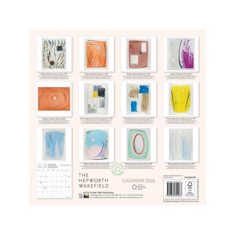 Barbara Hepworth 2026 Wall Calendar