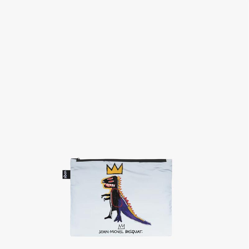 LOQI Reflective Zip-pockets - set of 3 - Jean-Michel Basquiat