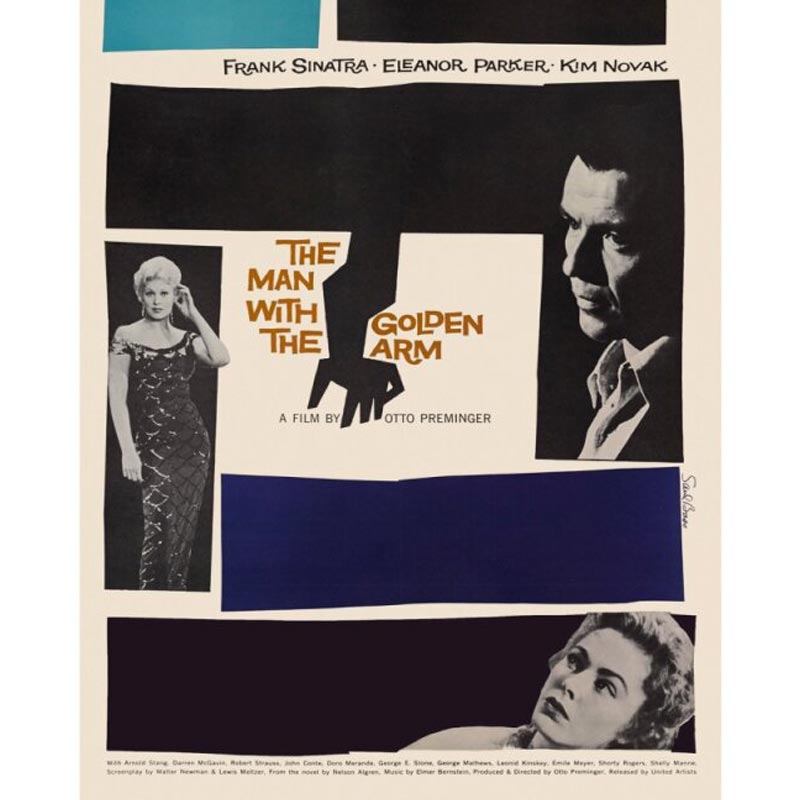 The Man with the Golden Arm poster by Saul Bass