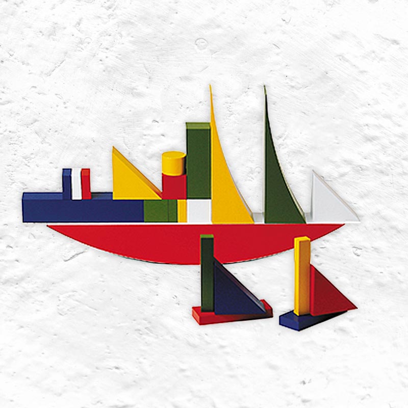 Bauhaus Building Game des. Alma Siedhoff-Buscher, 1923 - contemporary reissue made by Naef Spiele