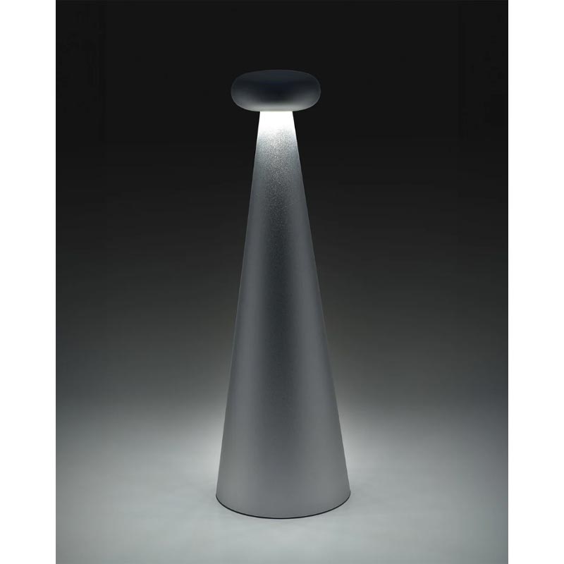 Bedin Rechargeable Table Lamp - Grey - des. Alessandro Stabile for Alessi
