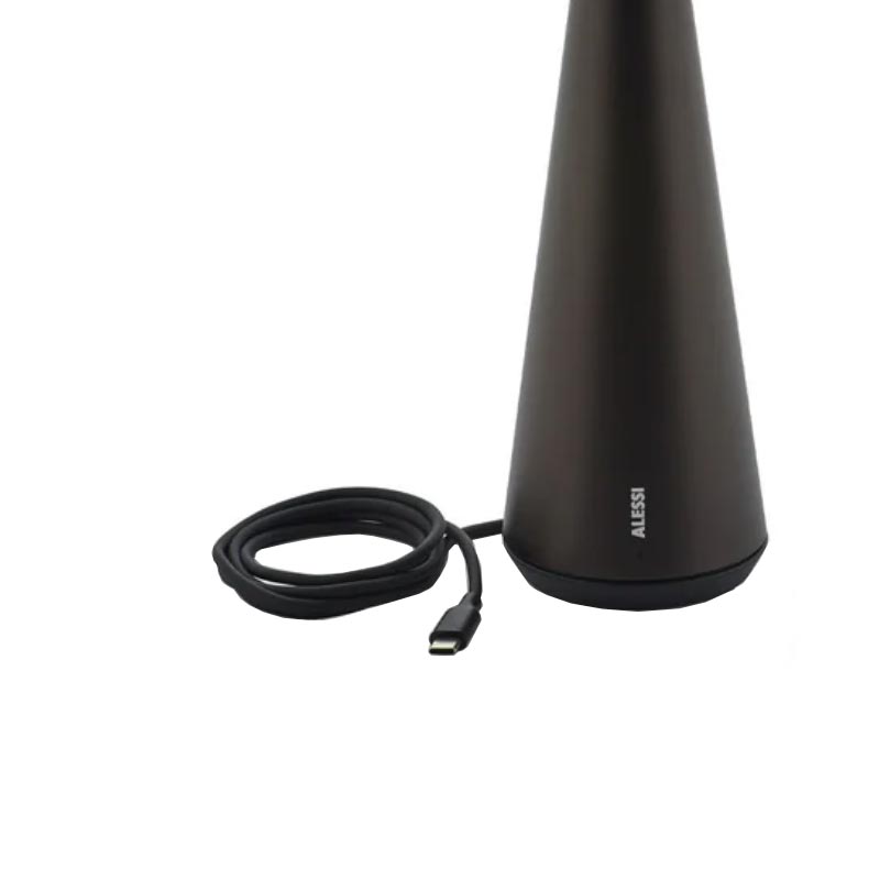 Bedin Rechargeable Table Lamp - Grey - des. Alessandro Stabile for Alessi