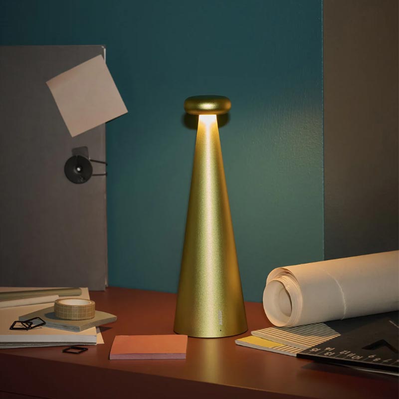 Bedin Rechargeable Table Lamp - Yellow - des. Alessandro Stabile for Alessi