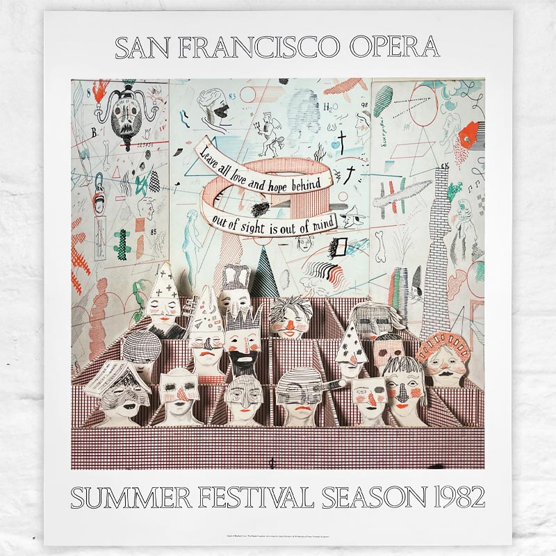 Bedlam (The Rake's Progress, San Francisco Opera) poster by David Hockney