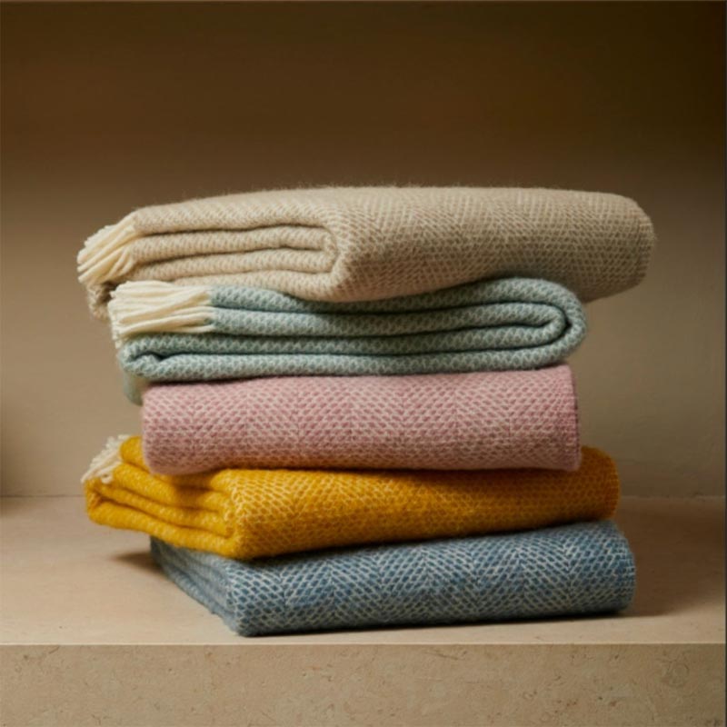 Pure New Wool Throw - Beehive Yellow - by Tweedmill