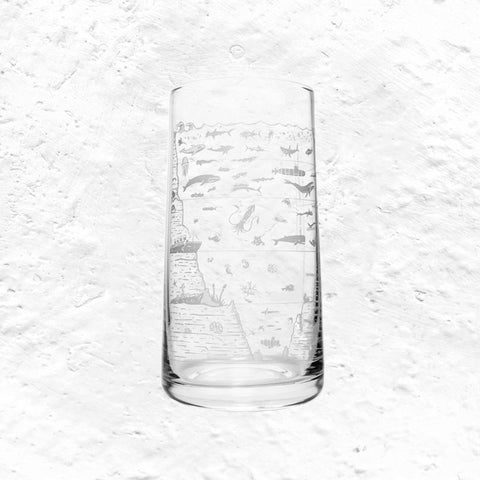 Beneath the Waves Tumbler Drinking Glass by Cognitive Surplus