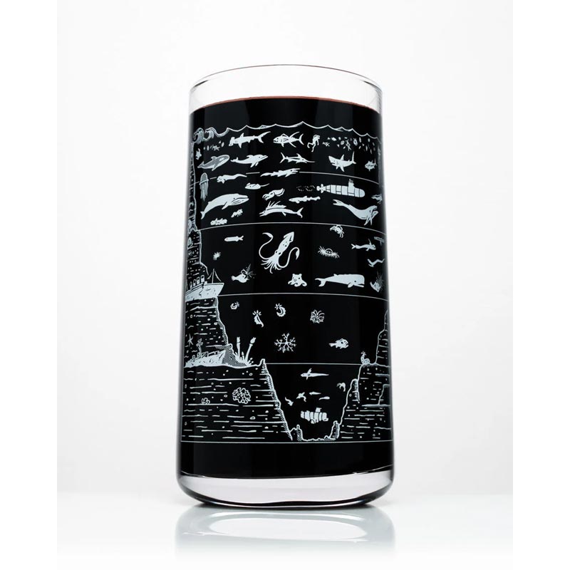 Beneath the Waves Tumbler Drinking Glass by Cognitive Surplus