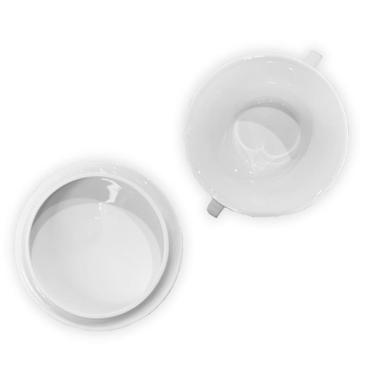 Berlin Sugar Bowl & Lid - white - des. Enzo Mari, 1996 for KPM Berlin