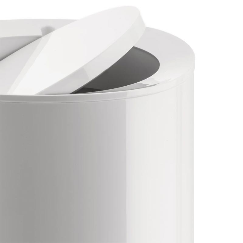 Birillo Bathroom Waste Bin - White - des. Piero Lissoni for Alessi