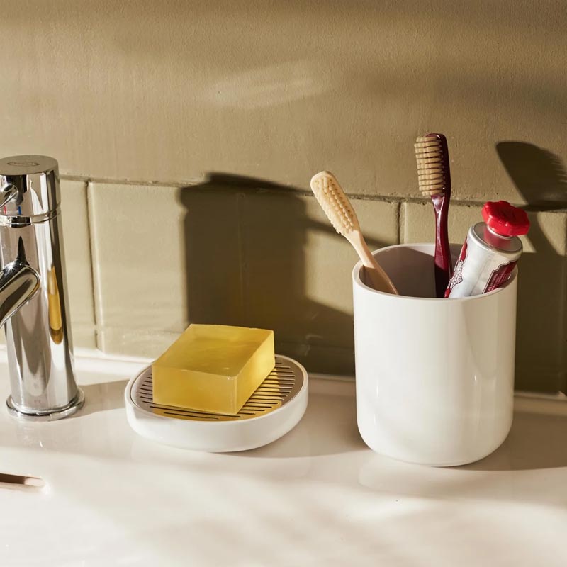 Birillo Toothbrush Holder - white - des. Piero Lissoni for Alessi