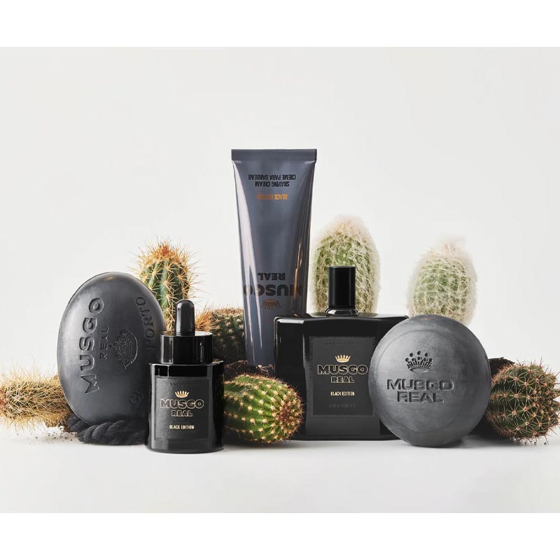 Black Edition Soap on a Rope - Charcoal & Grape Seed Oil - by Claus Porto