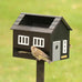 Black House Bird Feeder & Bird Bath by Wildlife Garden