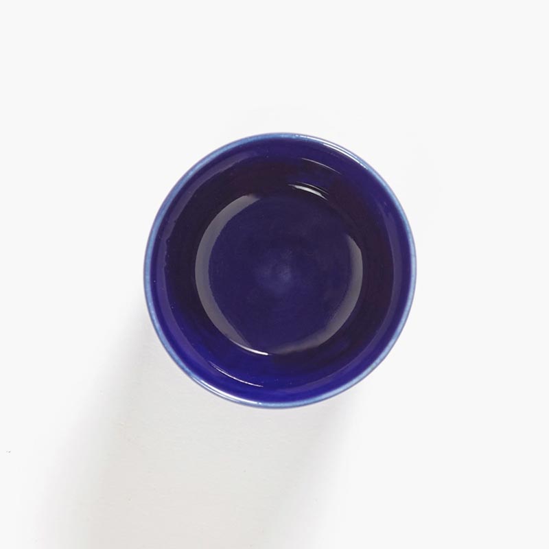 Feast espresso cup - dark blue white stripes - des. Ottolenghi for Serax