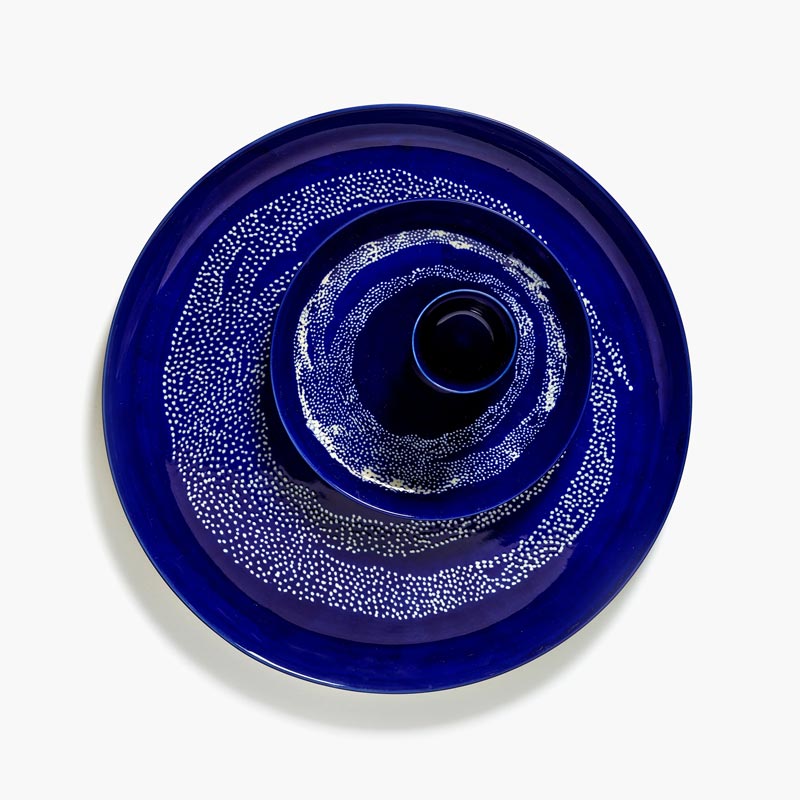Feast plate - dark blue with white dots, 19cm - des. Yotam Ottolenghi for Serax