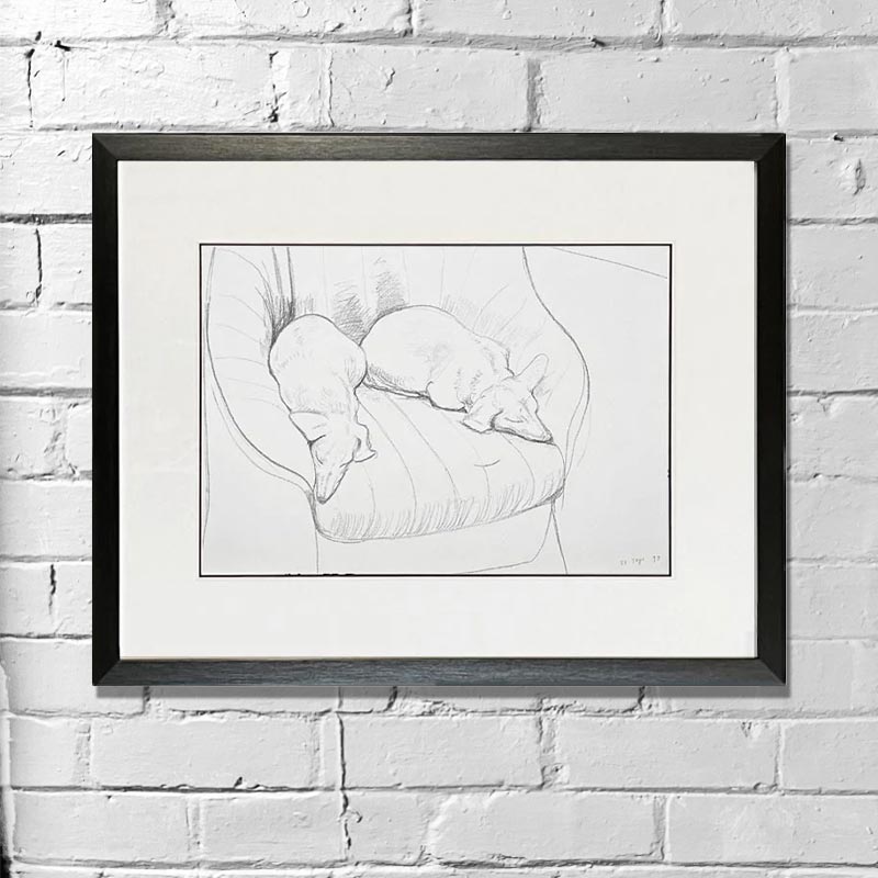 Stanley and Boodge, 23rd September 1993 - framed (from 1995 calendar)