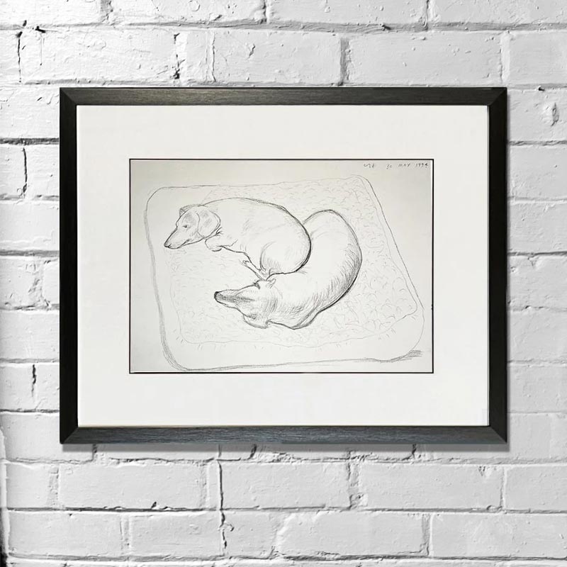 Boodge and Stanley, 30 May 1994 - framed (February image from 1995 calendar)