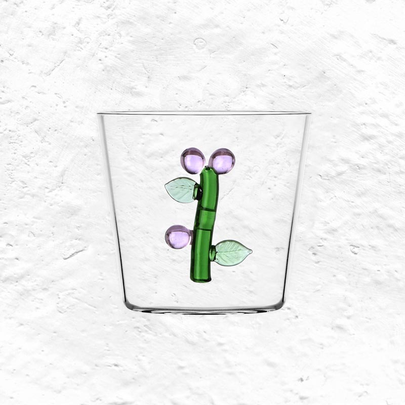 Botanica Pink Flower Tumbler des. Alessandra Baldereschi for Ichendorf Milano