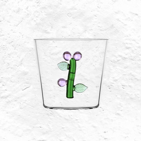 Botanica Pink Flower Tumbler des. Alessandra Baldereschi for Ichendorf Milano