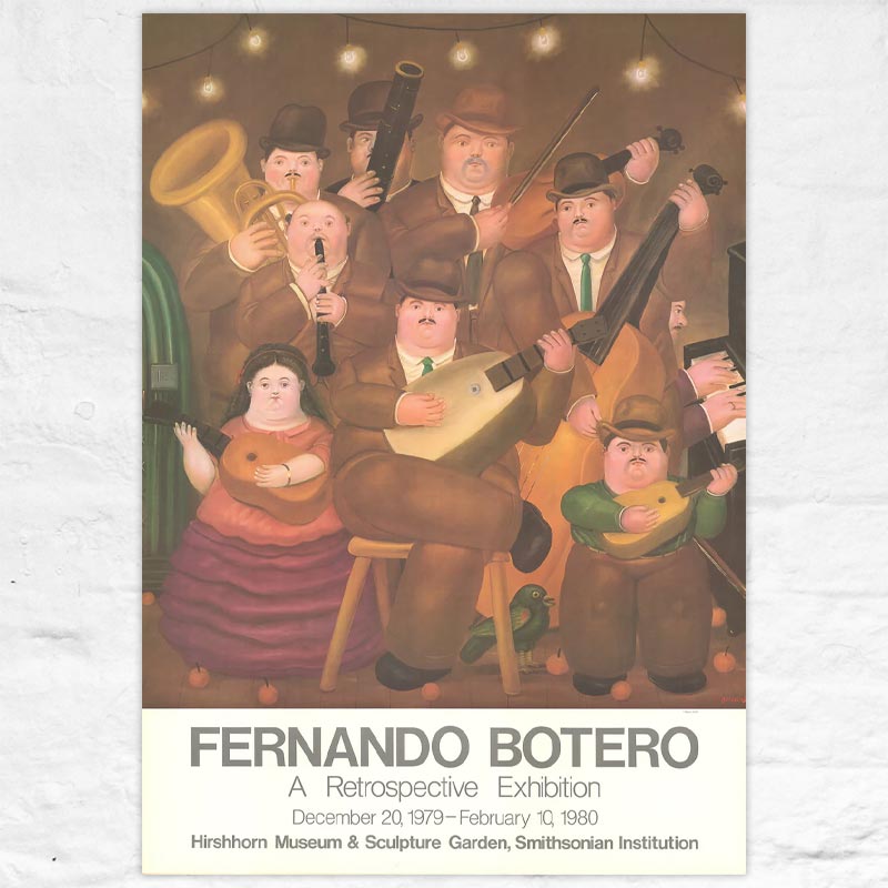 Los Musicos poster by Fernando Botero