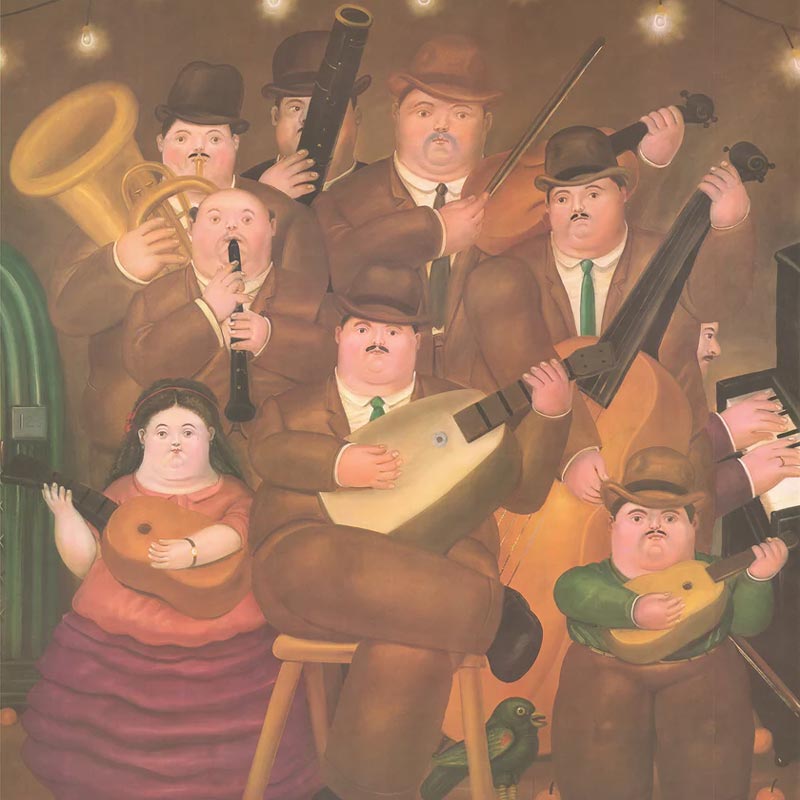 Los Musicos poster by Fernando Botero
