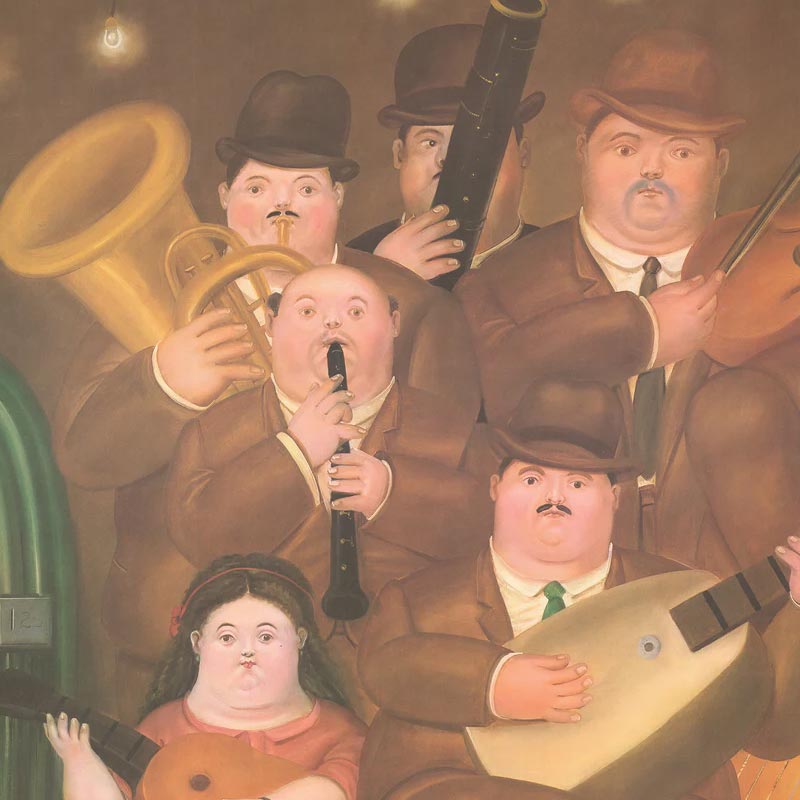 Los Musicos poster by Fernando Botero