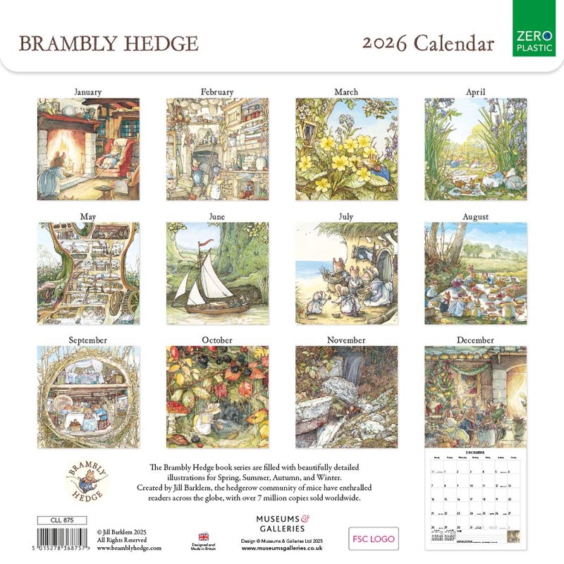 Brambly Hedge 2026 Wall Calendar