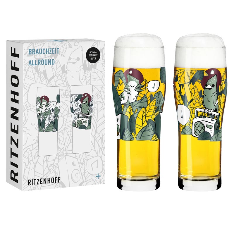 Brauchzeit Allround Beer Glass Set, des. Hatch for Ritzenhoff